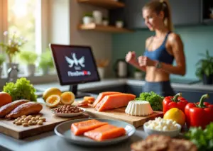 Здоровое питание с продуктами, богатыми белком для роста мышц и занятия фитнесом дома