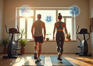 Фитнес тренировка дома с изображениями здорового сна и роста мышц